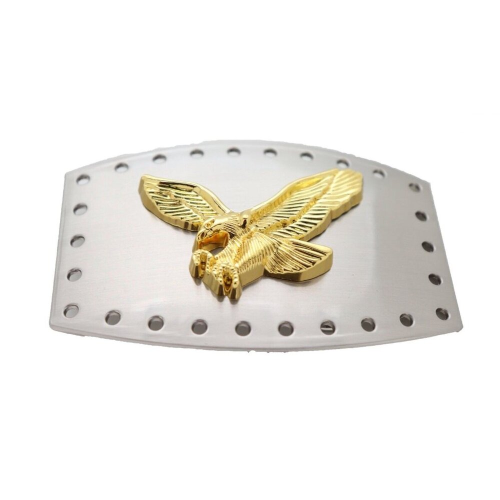 New Men Western Silver Metal Belt Buckle Square Gold American Eagle Flying Bird